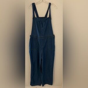 The Vermont Country Store 100% Cotton Blue Denim Jumpsuit Size XL